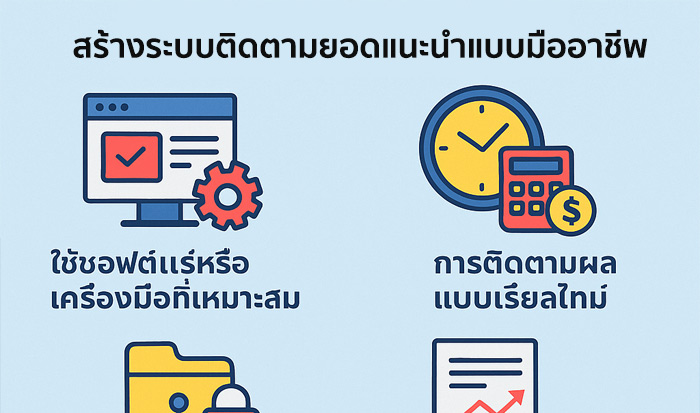 สร้างระบบติดตามยอดแนะนำแบบมืออาชีพในเว็บขยายสายงาน